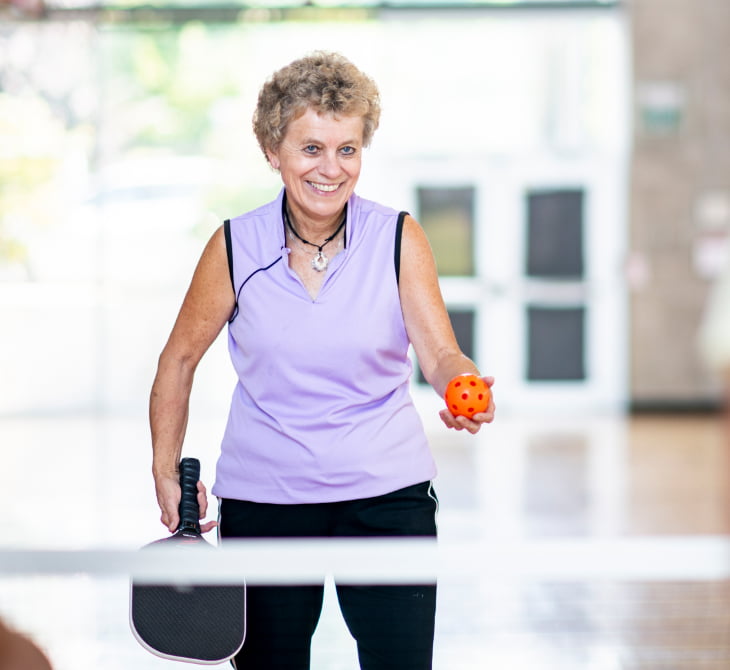 Hygate is the only senior residence with a pickleball court