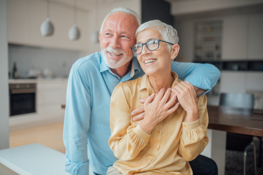 Senior couple in waterloo at Hygate retirement home